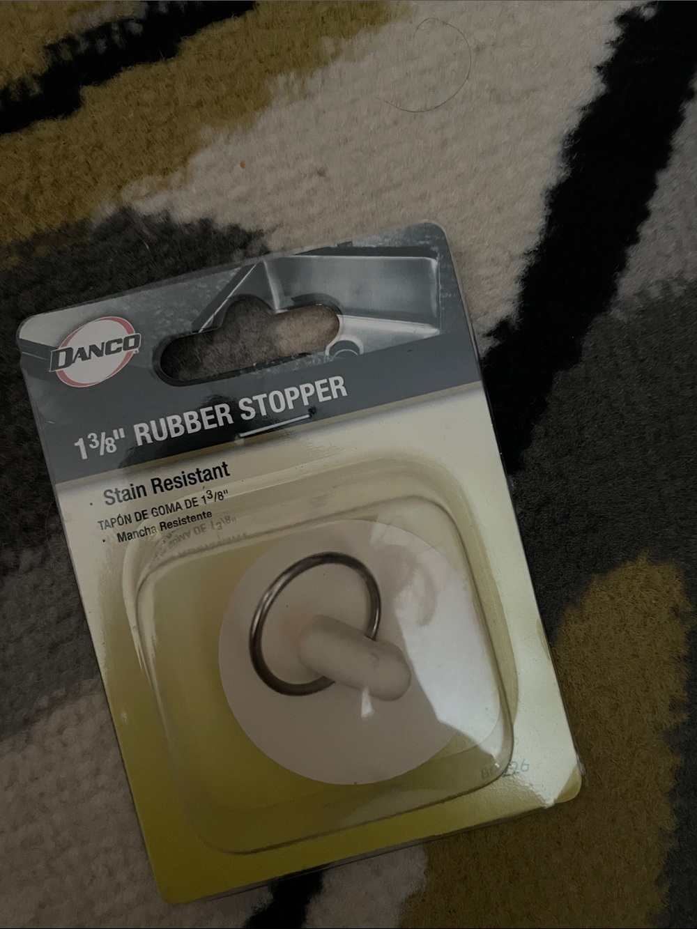 White Rubber Stopper with Pull Ring - 1 3/8"